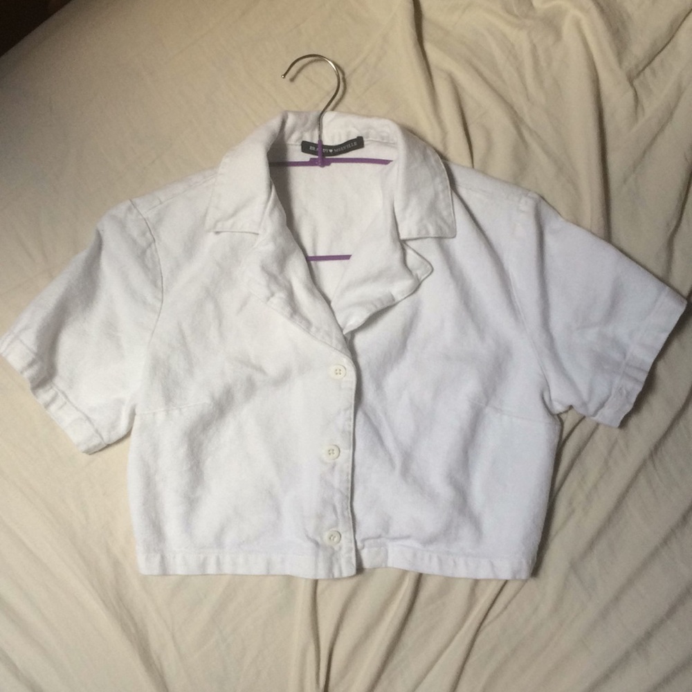 Brandy Melville Vivian cream/white top